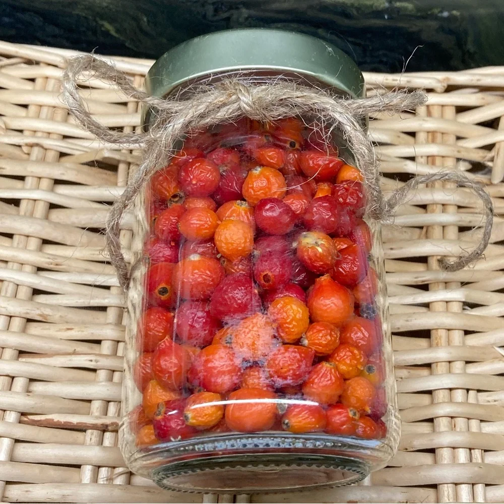 Wild Rose Hips Organic Hand Crafted Bath Soak Gift Jar New